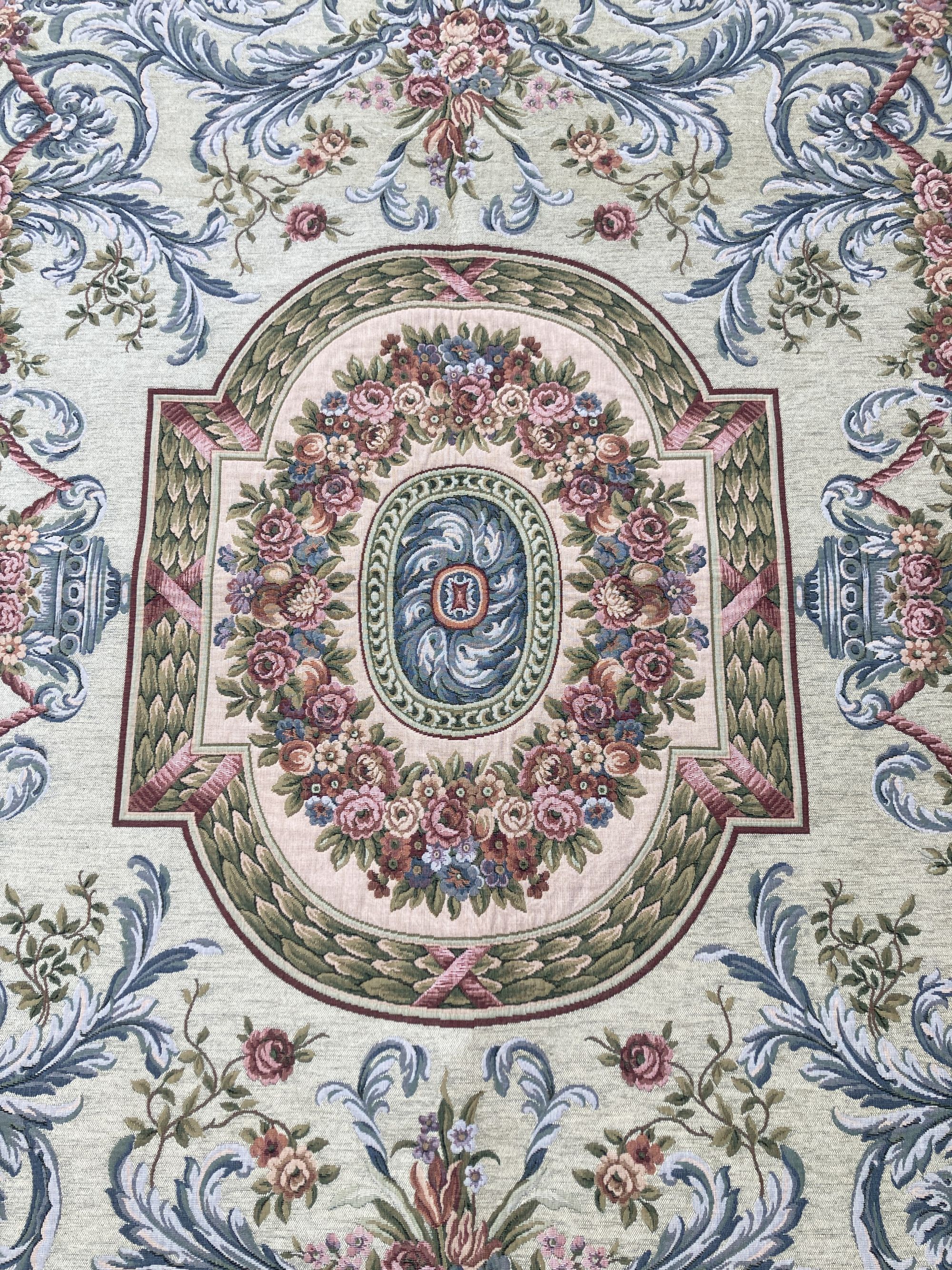 An Aubusson style wall hanging, 180 x 135cm and a North West Persian rug